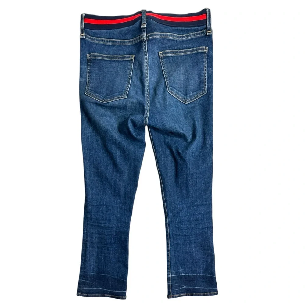 Veronica Beard Carolyn Jeans w/ Tux Stripe Waist Size 27